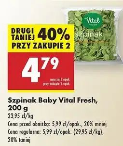 Biedronka Szpinak baby Vital fresh oferta