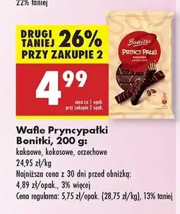 Biedronka Wafelki orzechowe Bonitki oferta