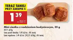 Biedronka Mini ciastko z nadzieniem budyniowym oferta