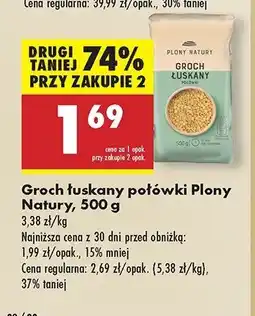 Biedronka Groch łuskany połówki Plony natury oferta