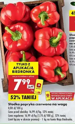 Biedronka Papryka czerwona słodka oferta