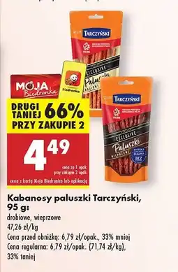 Biedronka Kabanosy wieprzowe Tarczyński exclusive oferta