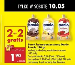 Biedronka Serek czekoladowo-orzechowy saszetka Danone danio oferta
