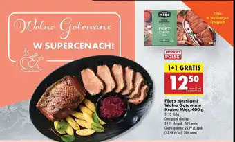 Biedronka Filet z piersi gęsi ze skórą wolno gotowane Kraina mięs oferta
