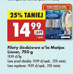 Biedronka Filety śledziowe a'la matias w oleju Lisner oferta