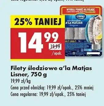Biedronka Filety śledziowe a'la matias w oleju Lisner oferta