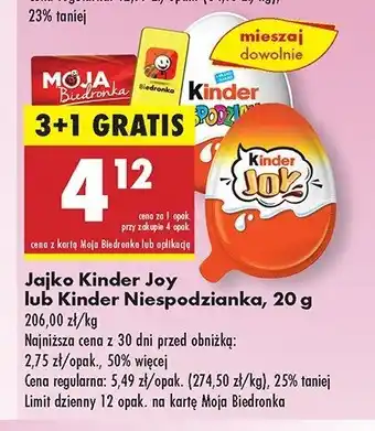 Biedronka Jajko z niespodzianką Kinder oferta