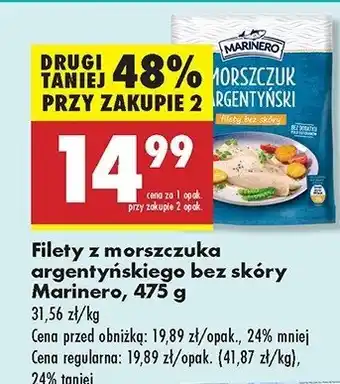 Biedronka Morszczuk argentyński filety bez skóry Marinero oferta