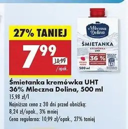 Biedronka Śmietanka 36 % Mleczna dolina oferta