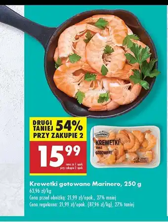 Biedronka Krewetki białe gotowane Marinero oferta