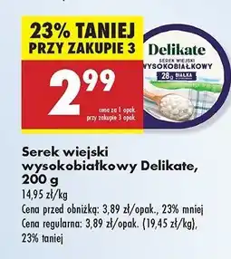 Biedronka Serek wiejski wysokobiałkowy Delikate oferta