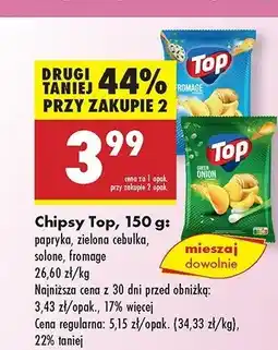 Biedronka Chipsy o smaku fromage Top chips grube i mocne Top (biedronka) oferta
