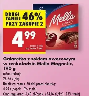 Biedronka Galaretka w czekoladzie wiśniowa Magnetic mella oferta