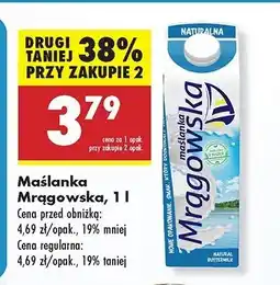 Biedronka Maślanka naturalna Mlekpol mrągowska oferta