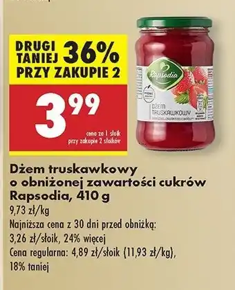 Biedronka Dżem truskawkowy Rapsodia oferta