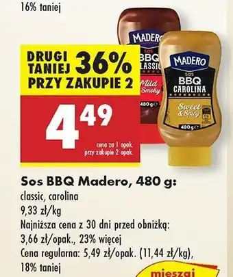 Biedronka Sos barbecue original Madero oferta