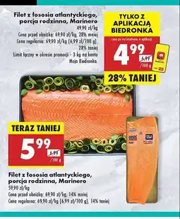 Biedronka Filet z łososia atlantyckiego Marinero oferta