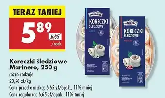Biedronka Koreczki śledziowe w oleju Marinero oferta