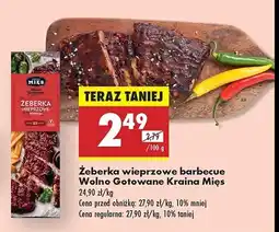 Biedronka Żeberka wieprzowe barbecue wolno gotowane Kraina mięs oferta