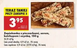 Biedronka Zapiekanka z pieczarkami serem ketchupem i szynką oferta