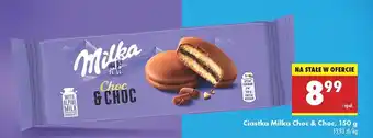 Biedronka Ciastka biszkoptowe przekładane nadzieniem kakaowym i kawałkami czekolady Milka oferta