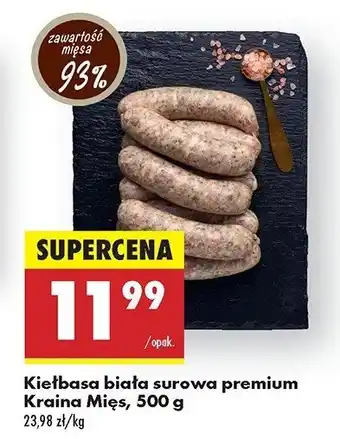 Biedronka Kiełbasa biała surowa Kraina mięs oferta