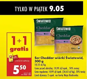 Biedronka Ser cheddar tarty Światowid oferta