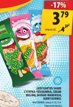 Arhelan Lody Kaktus Shake cytryna-truskawka, cream malina, mango-marakua, słony karmel Koral oferta