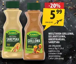Arhelan Musztarda grillowa, delikatesowa, amerykańska, sarepska 280-290g Kamis oferta