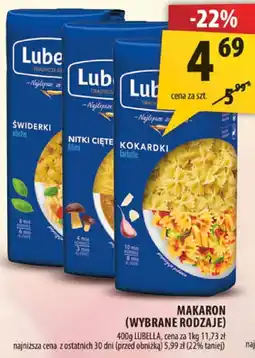 Arhelan Makaron świderki, nitki cienkie, kokardki 400-500g Lube oferta