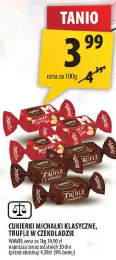 Arhelan Cukierki Michałki klasyczne trufle w czekoladzie Wawel oferta