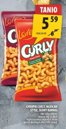 Arhelan Chrupki Curly, Mexican Style, słony 100-120g Lorenz oferta