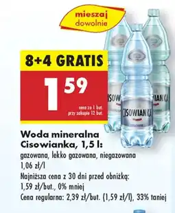 Biedronka Woda mineralna Cisowianka oferta