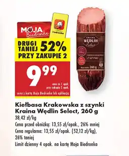 Biedronka Kiełbasa Kraina Wędlin oferta