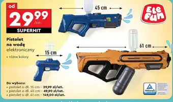 Biedronka Pistolety na wodę Ele fun oferta