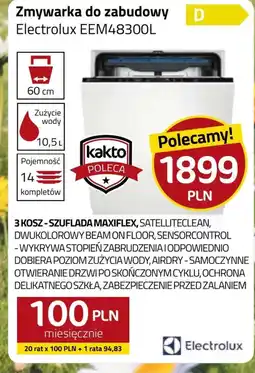 Kakto Zmywarka do zabudowy Electrolux oferta