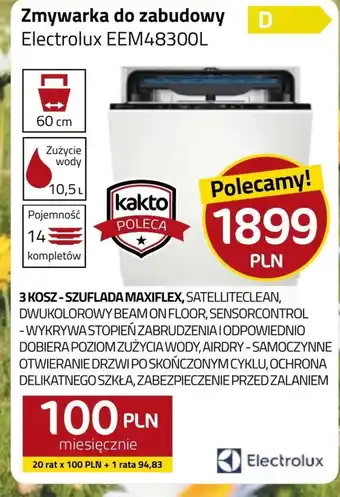 Kakto Zmywarka do zabudowy Electrolux oferta