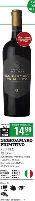 Biedronka Wino Negroamaro Primitivo oferta