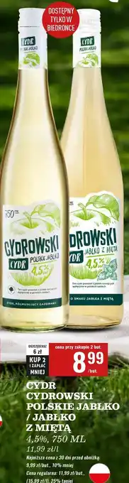 Biedronka Cydr jabłko mięta Cydrowski oferta