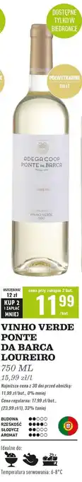 Biedronka Wino Adega Coop Ponte Da Barca Loureiro oferta