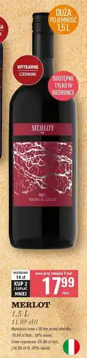 Biedronka Wino Badia Al Colle Merlot oferta