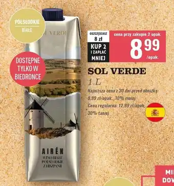 Biedronka Wino Sol Verde oferta