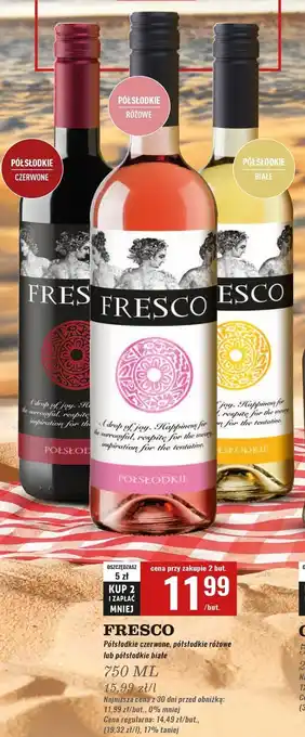 Biedronka Wino Fresco Semi Sweet oferta