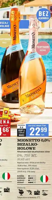 Biedronka Wino różowe Mionetto 0.0% oferta