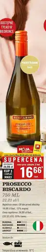 Biedronka Wino Biscardo Prosecco oferta