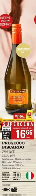 Biedronka Wino Biscardo Prosecco oferta