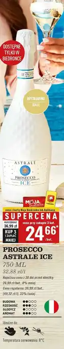 Biedronka Wino wytrawne ice Astrale Prosecco oferta