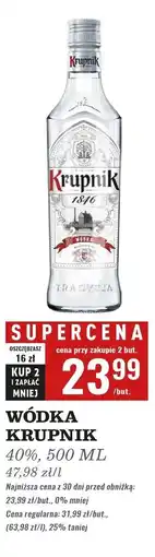 Biedronka Wódka Krupnik 1846 oferta