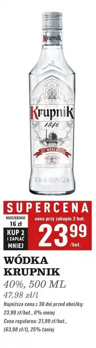 Biedronka Wódka Krupnik 1846 oferta