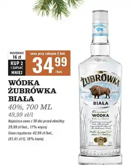 Biedronka Wódka Żubrówka Biała oferta